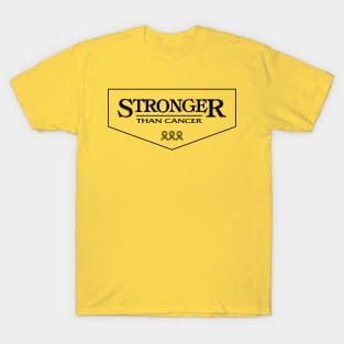 Sarcoma Cancer Awareness yellow ribbon  Stronger Than Cancer T-Shirt